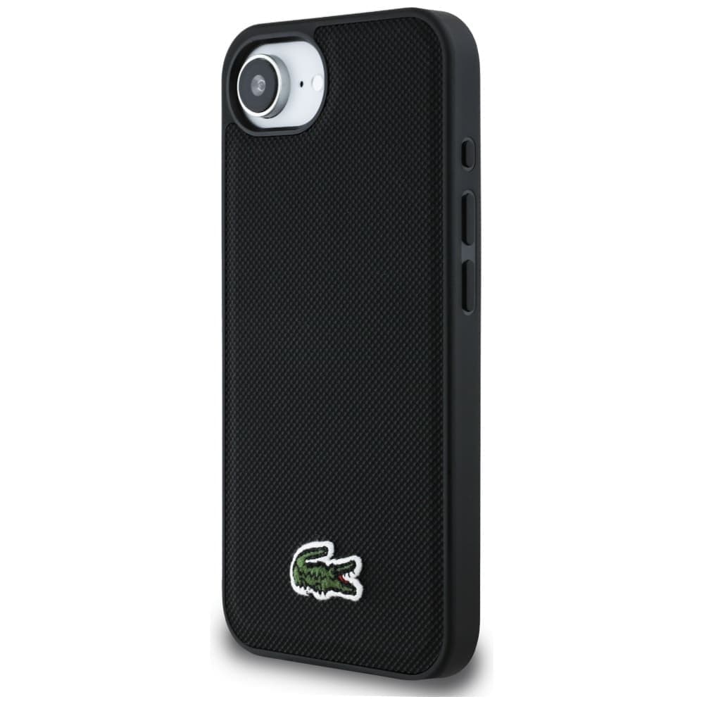 Lacoste Iconic Petit Pique Woven Logo MagSafe - θήκη για Apple iPhone 16e / 17e - Μαύρο 2