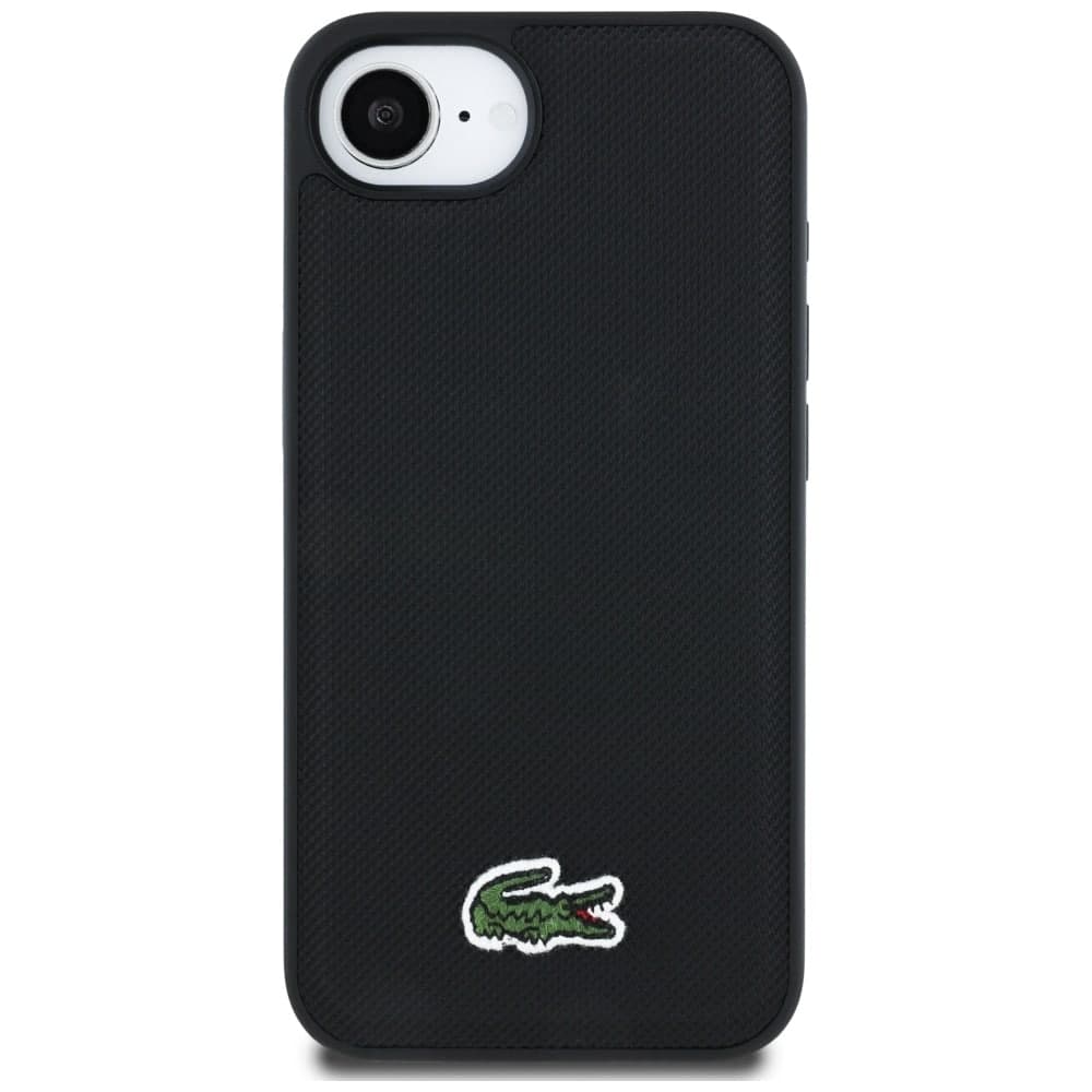 Lacoste Iconic Petit Pique Woven Logo MagSafe - θήκη για Apple iPhone 16e / 17e - Μαύρο 3