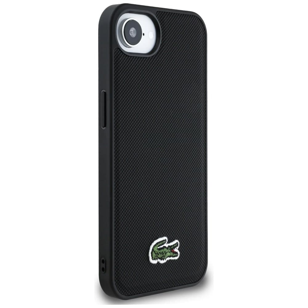 Lacoste Iconic Petit Pique Woven Logo MagSafe - θήκη για Apple iPhone 16e / 17e - Μαύρο 4