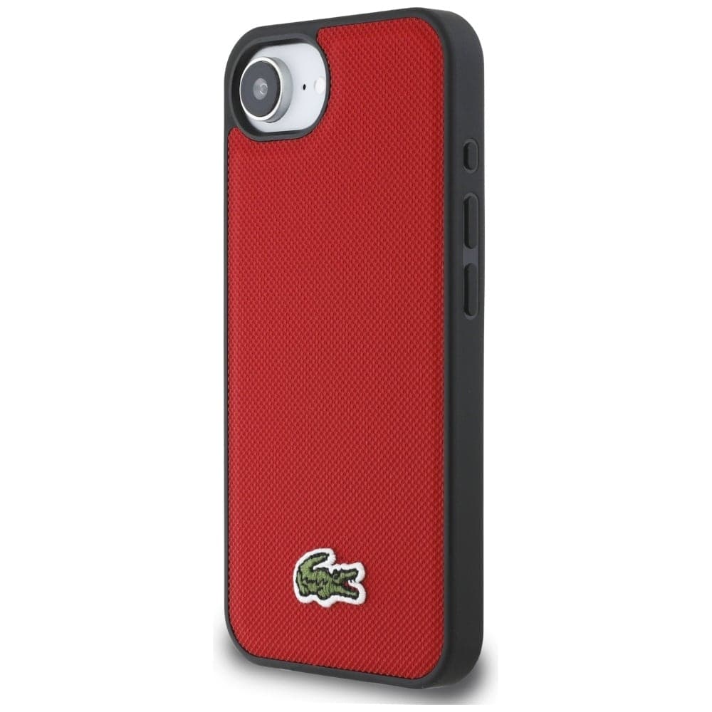 Lacoste Iconic Petit Pique Woven Logo MagSafe - θήκη για Apple iPhone 16e / 17e - Κόκκινο 2