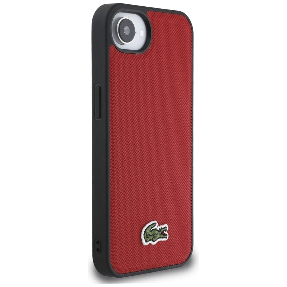 Lacoste Iconic Petit Pique Woven Logo MagSafe - θήκη για Apple iPhone 16e / 17e - Κόκκινο 4