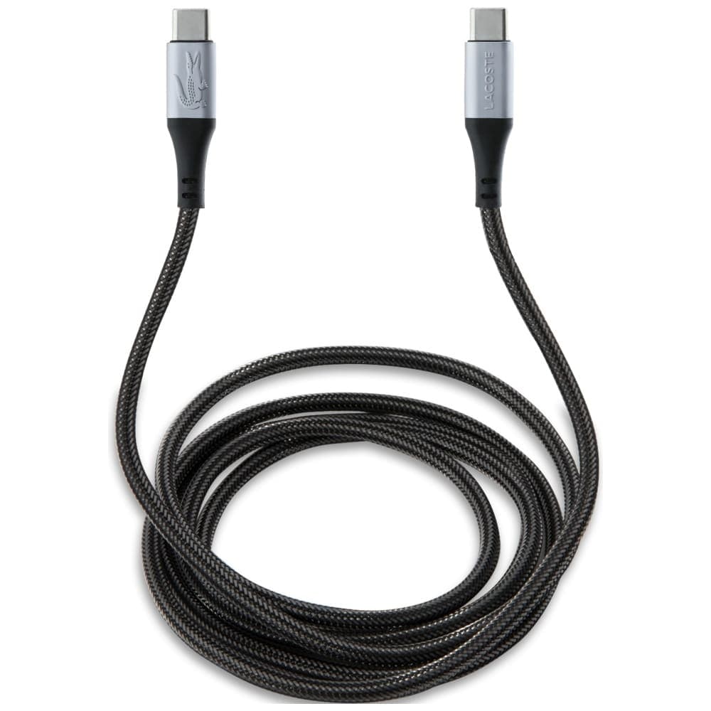Σετ θήκης Lacoste 2 σε 1 + καλωδίου USB-C Iconic Petit Pique Woven MagSafe για iPhone 16 μαύρο 7