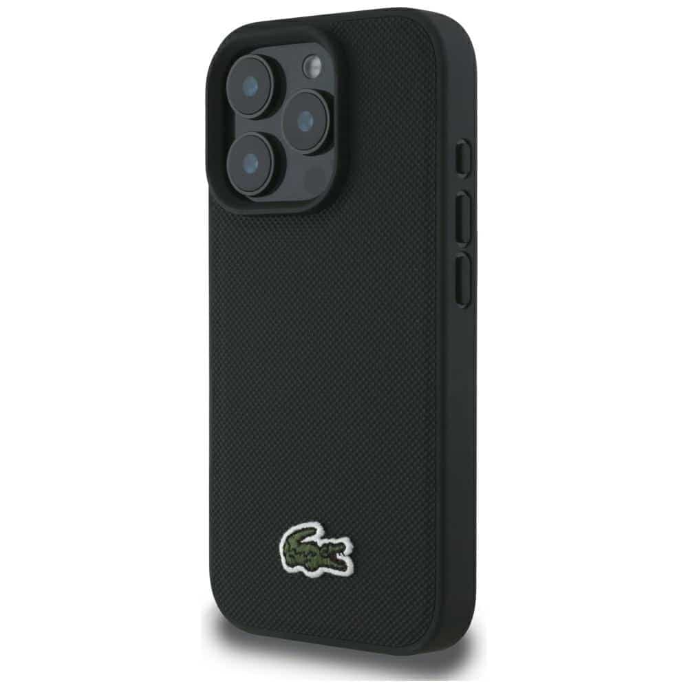 Σετ θήκης 2 σε 1 Lacoste + καλωδίου USB-C Iconic Petit Pique Woven MagSafe για iPhone 16 Pro Max μαύρο 2