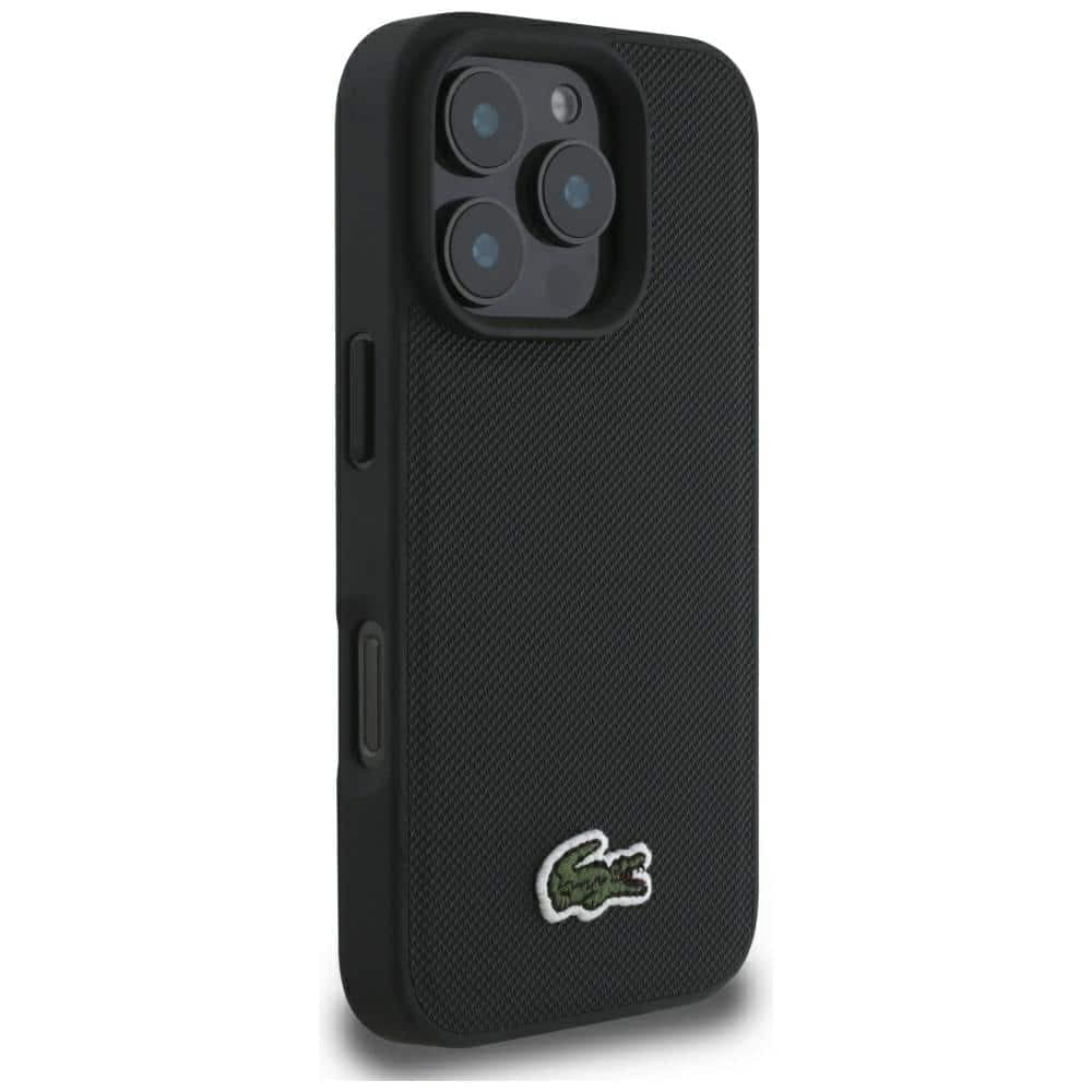 Σετ θήκης 2 σε 1 Lacoste + καλωδίου USB-C Iconic Petit Pique Woven MagSafe για iPhone 16 Pro Max μαύρο 3