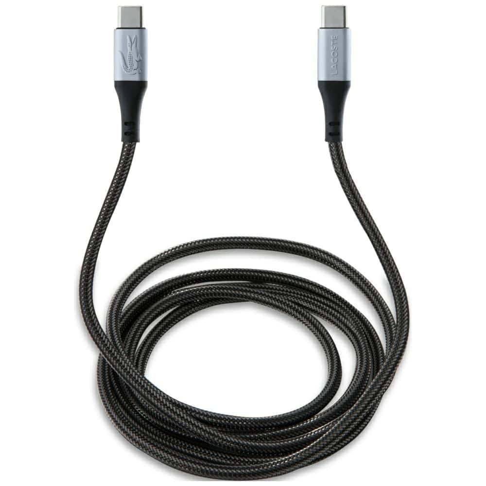 Σετ θήκης 2 σε 1 Lacoste + καλωδίου USB-C Iconic Petit Pique Woven MagSafe για iPhone 16 Pro Max μαύρο 7