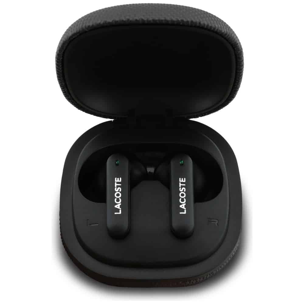 Ακουστικά TWS Lacoste Iconic Petit Pique Bluetooth μαύρο 4