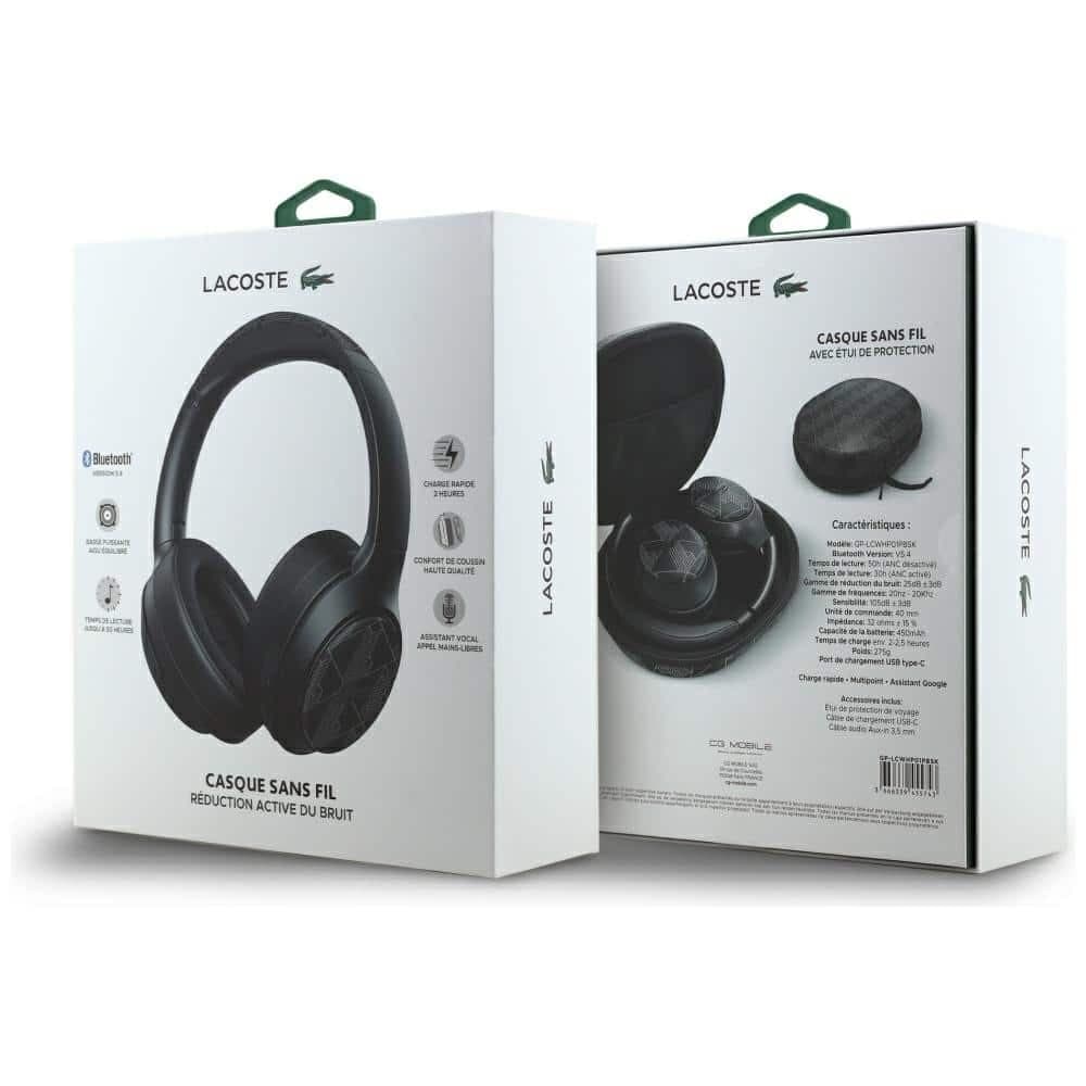 Ακουστικά Lacoste The Blend ANC Bluetooth μαύρο 7