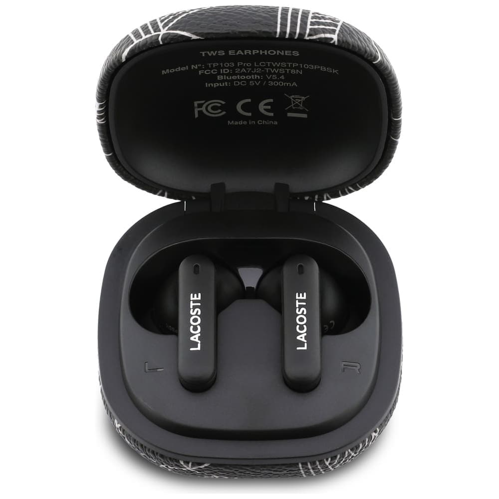 Ακουστικά TWS Lacoste Monogram The Blend Bluetooth ENC ANC μαύρο 4