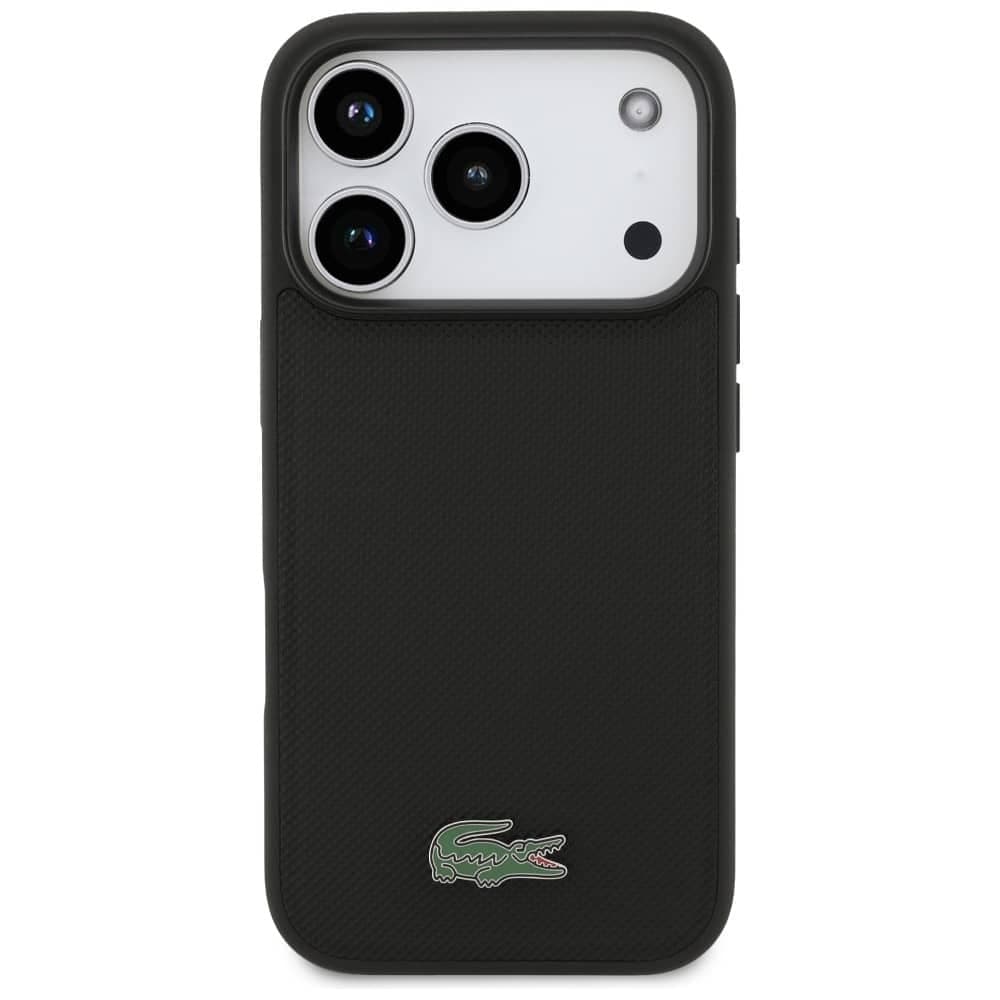 Σετ θήκης + πορτοφολιού Lacoste Petit Pique MagSafe για iPhone 17 Pro μαύρη 2