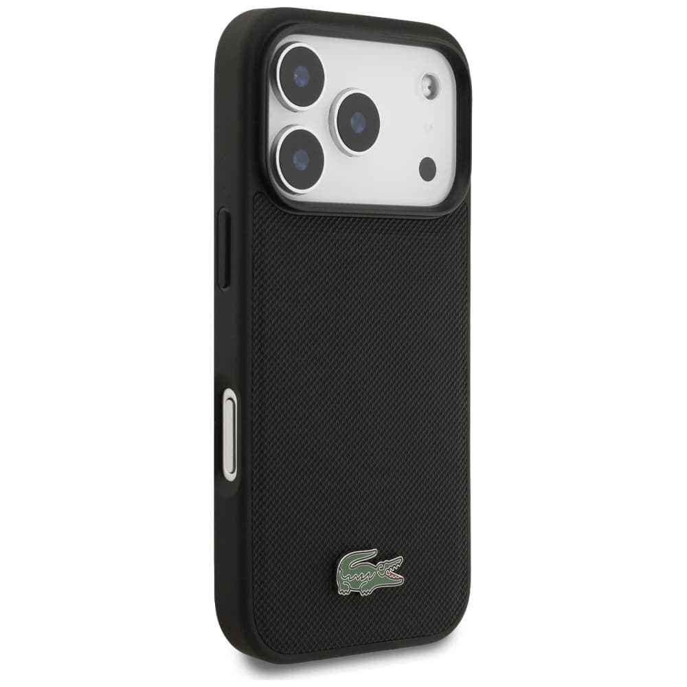 Σετ θήκης + πορτοφολιού Lacoste Petit Pique MagSafe για iPhone 17 Pro μαύρη 3