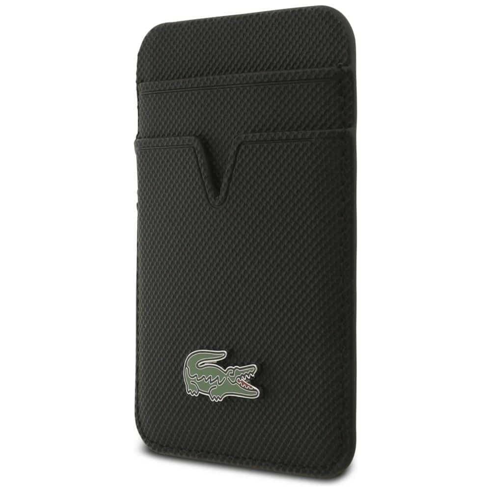 Πορτοφόλι καρτών Lacoste Petit Pique MagSafe μαύρο