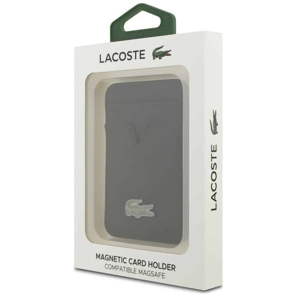 Πορτοφόλι καρτών Lacoste Petit Pique MagSafe μαύρο 5