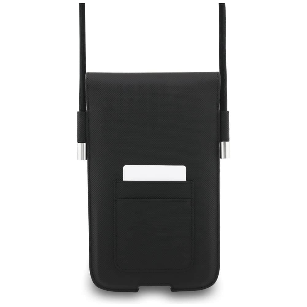 Τσάντα Lacoste Universal Sleeve Crossbody Petit Pique Μεταλλικό Λογότυπο XL μαύρη 2