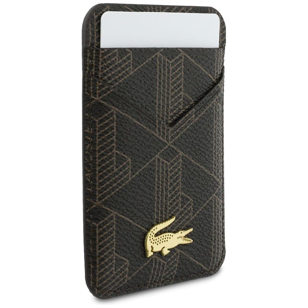 Σετ θήκης + πορτοφολιού Lacoste PVC Blend MagSafe για iPhone 17 Pro καφέ 8