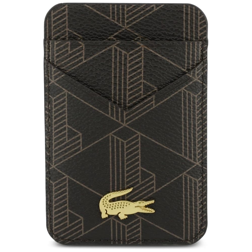 Σετ θήκης + πορτοφολιού Lacoste PVC Blend MagSafe για iPhone 17 Pro Max καφέ 7