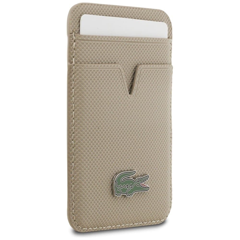 Πορτοφόλι καρτών Lacoste Small Spike MagSafe Taupe 4