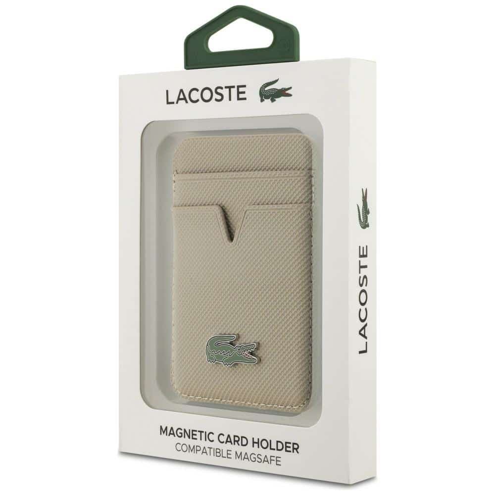 Πορτοφόλι καρτών Lacoste Small Spike MagSafe Taupe 5