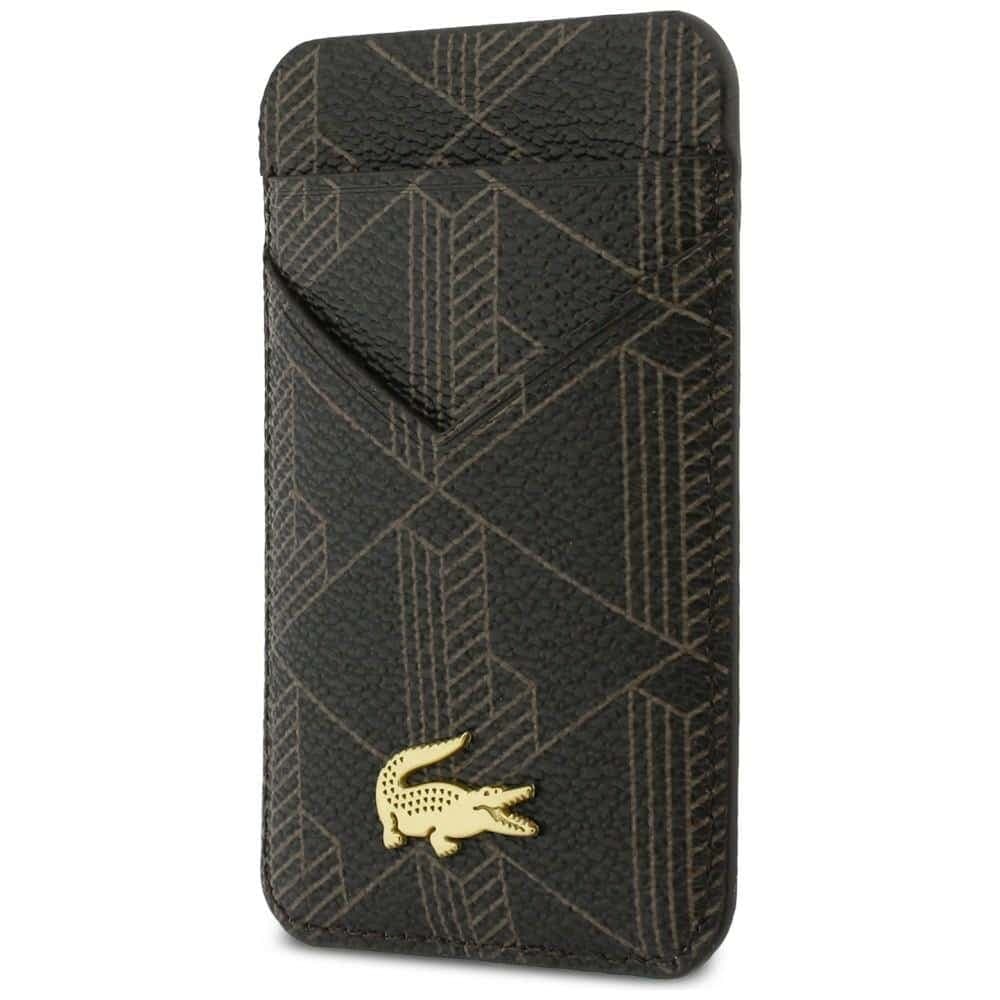 Πορτοφόλι καρτών Lacoste PVC Blend MagSafe καφέ