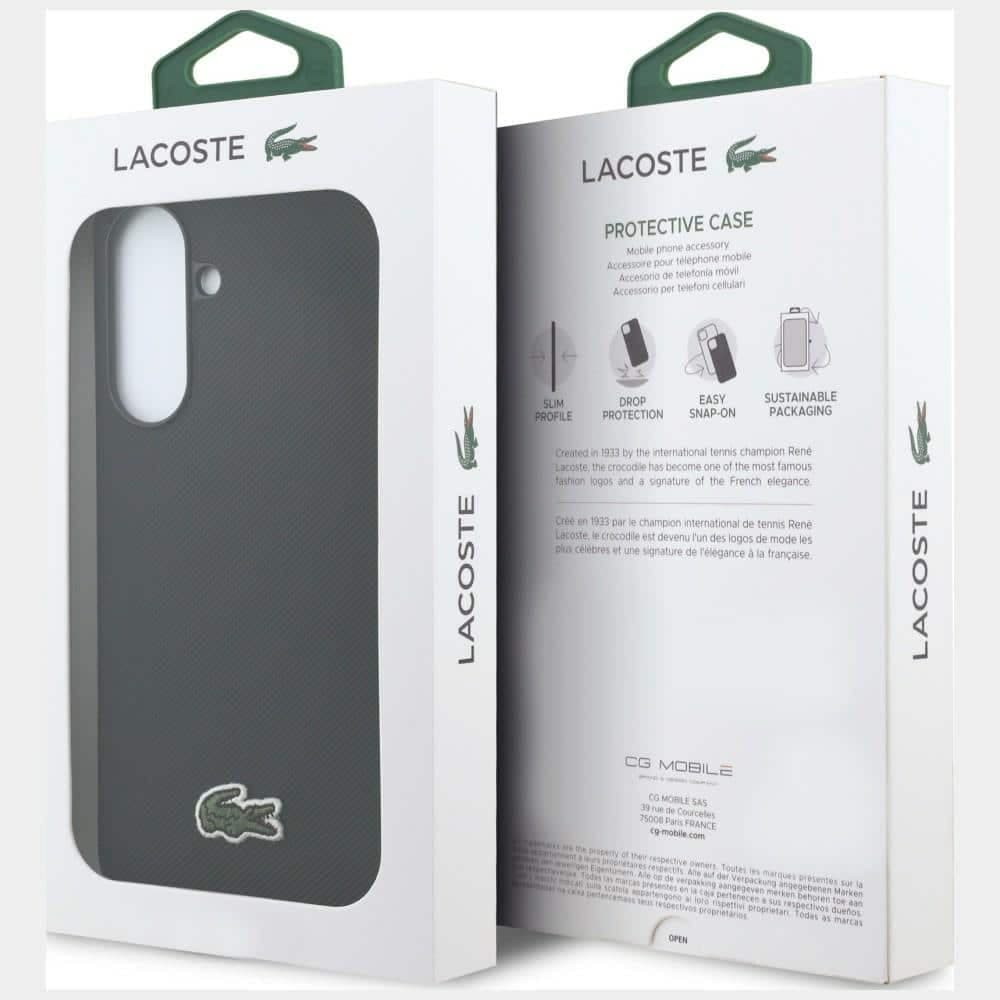 Lacoste Iconic Petit Pique Woven Logo - θήκη για Samsung Galaxy A37 - Μαύρο 8