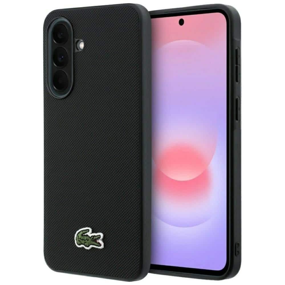 Lacoste Iconic Petit Pique Woven Logo - θήκη για Samsung Galaxy A57 - Μαύρο