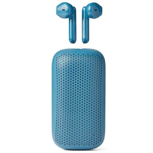Ασύρματα ακουστικά Lexon Speakerbuds με ηχείο Bluetooth μπλε LA127B