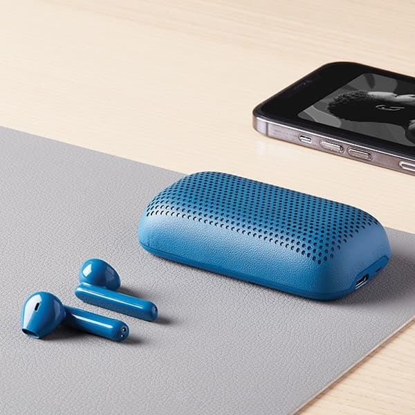 Ασύρματα ακουστικά Lexon Speakerbuds με ηχείο Bluetooth μπλε LA127B 13