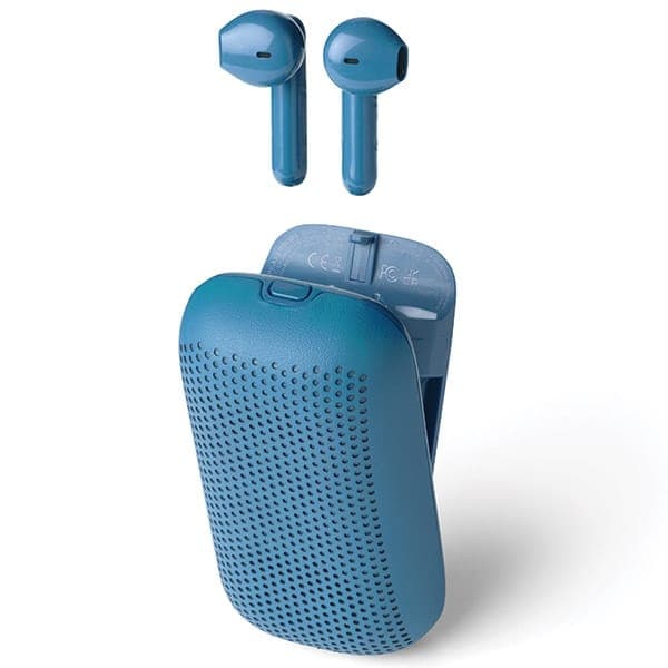 Ασύρματα ακουστικά Lexon Speakerbuds με ηχείο Bluetooth μπλε LA127B 2