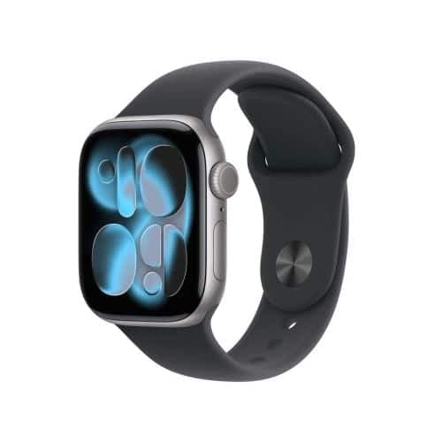 Σειρά ρολογιών Apple 11 (2025) GPS 42 χιλ. σε γκρι χρώμα, θήκη αλουμινίου, μαύρο αθλητικό λουράκι S/M EU MEQW4QL/A