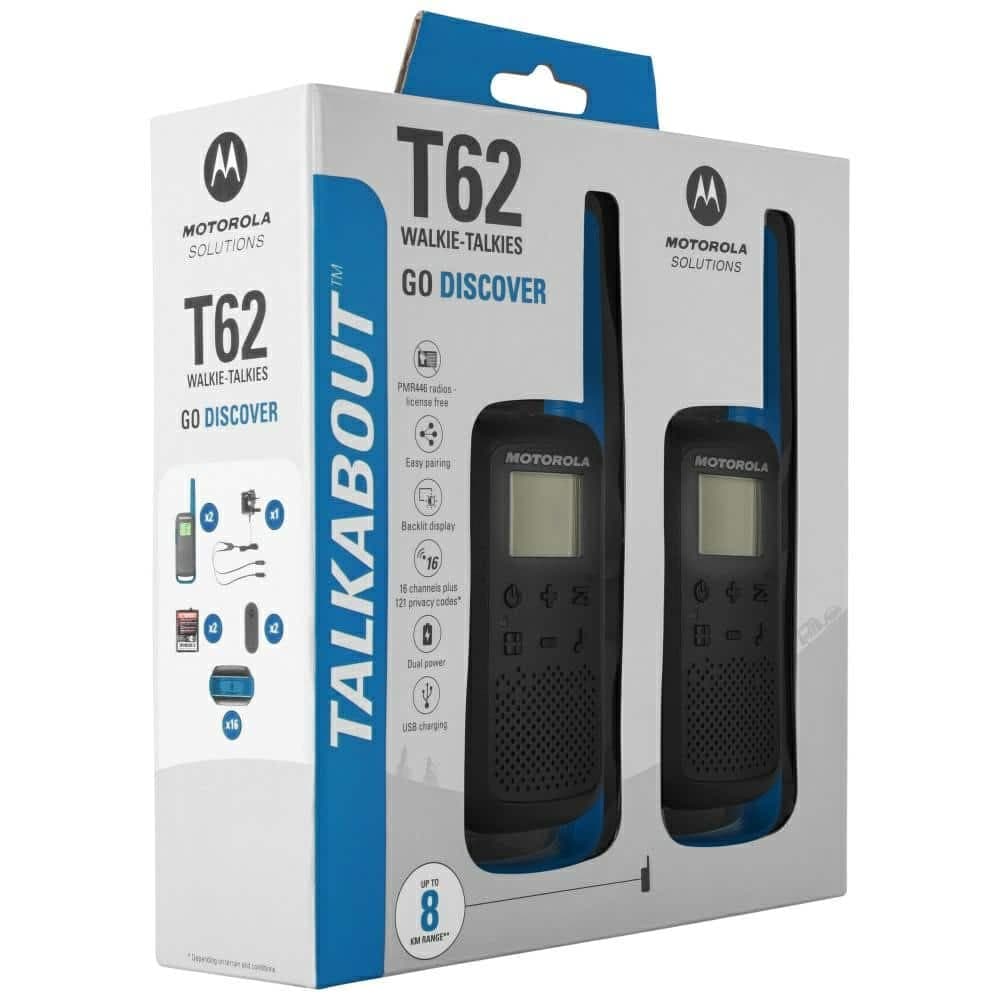 Σετ ασύρματων ακουστικών Motorola T62 UDS 2 τεμάχια μπλε 12