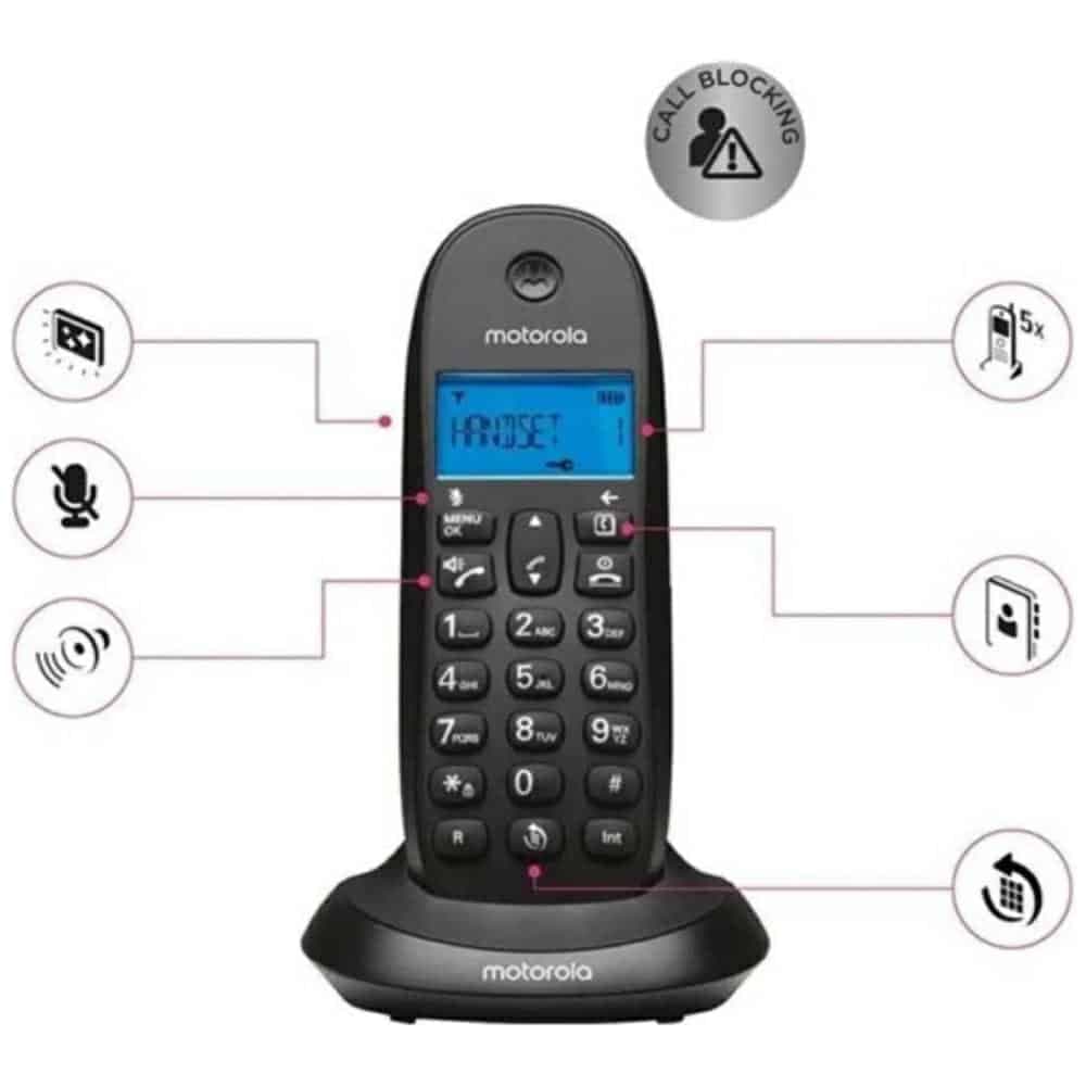 Ασύρματο σταθερό τηλέφωνο Motorola C1001CB+ μαύρο 3