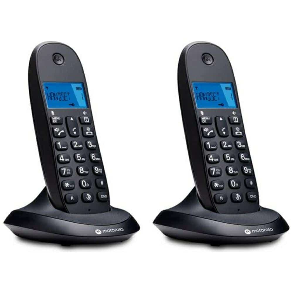 Σετ ασύρματων σταθερών τηλεφώνων Motorola C1002CB+, μαύρα, 2 τεμ. 2