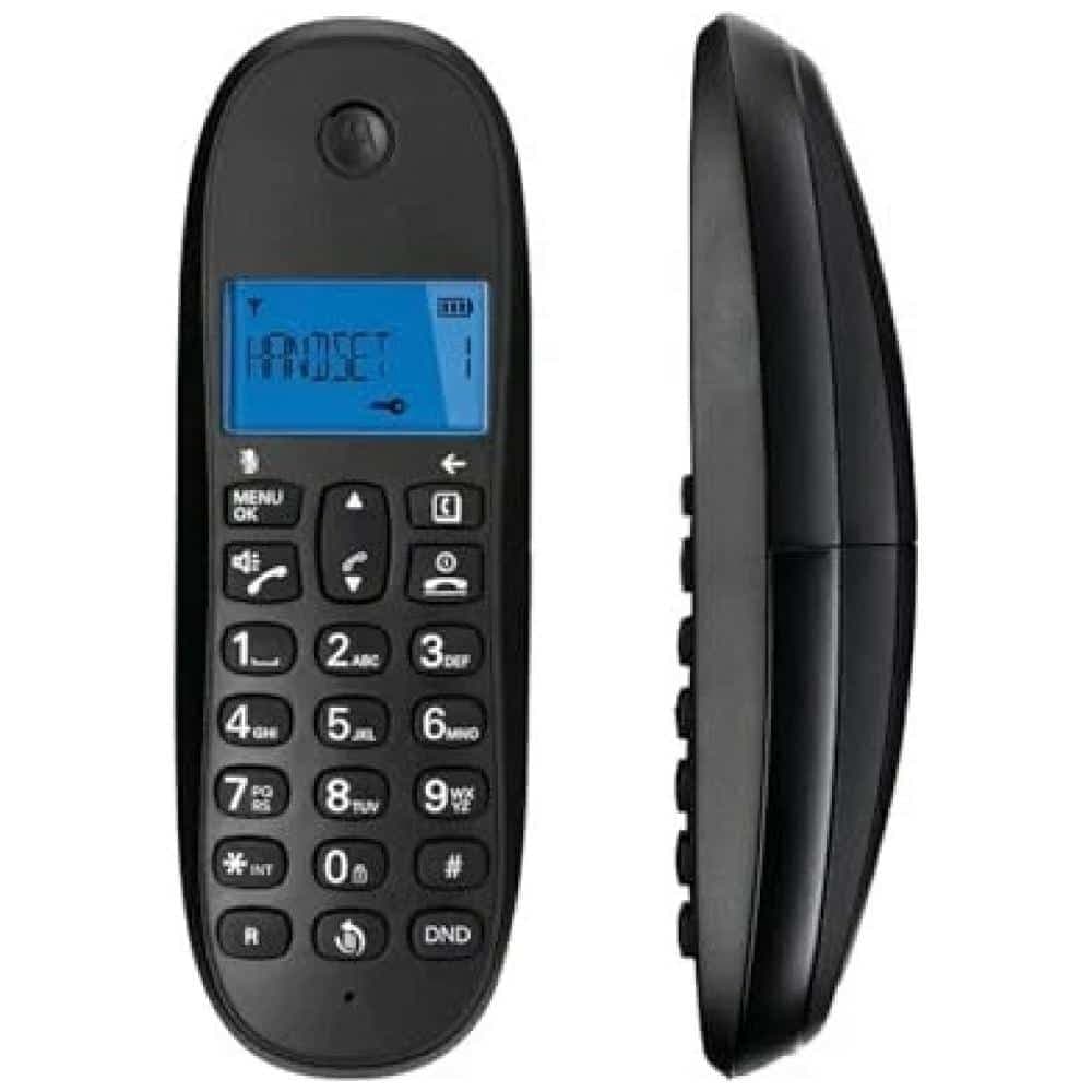 Σετ ασύρματων σταθερών τηλεφώνων Motorola C1002CB+, μαύρα, 2 τεμ. 3