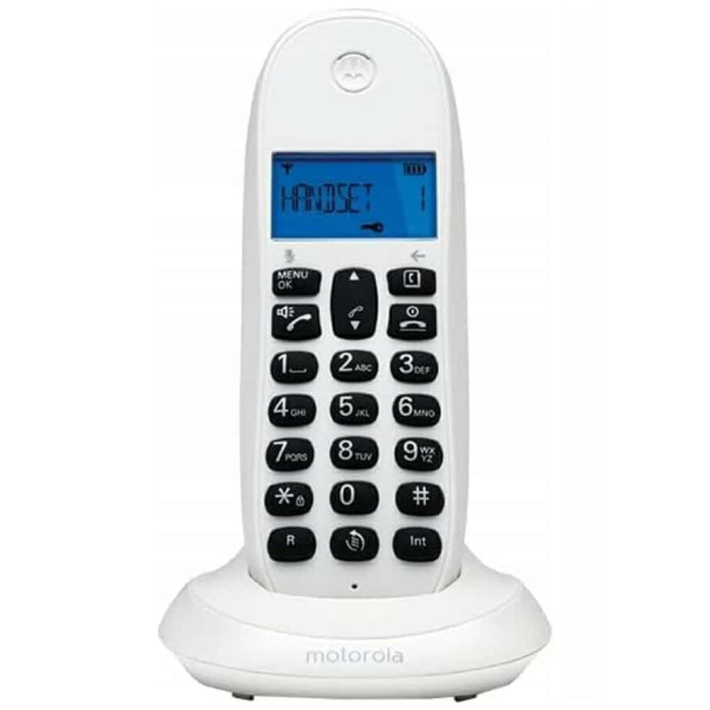 Ασύρματο τηλέφωνο σταθερής γραμμής Motorola C1001CB+ λευκό