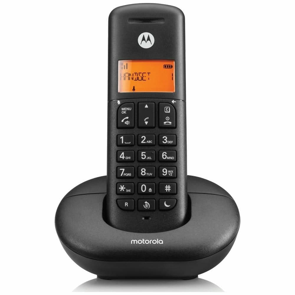 Ασύρματο τηλέφωνο σταθερής γραμμής Motorola E201 μαύρο