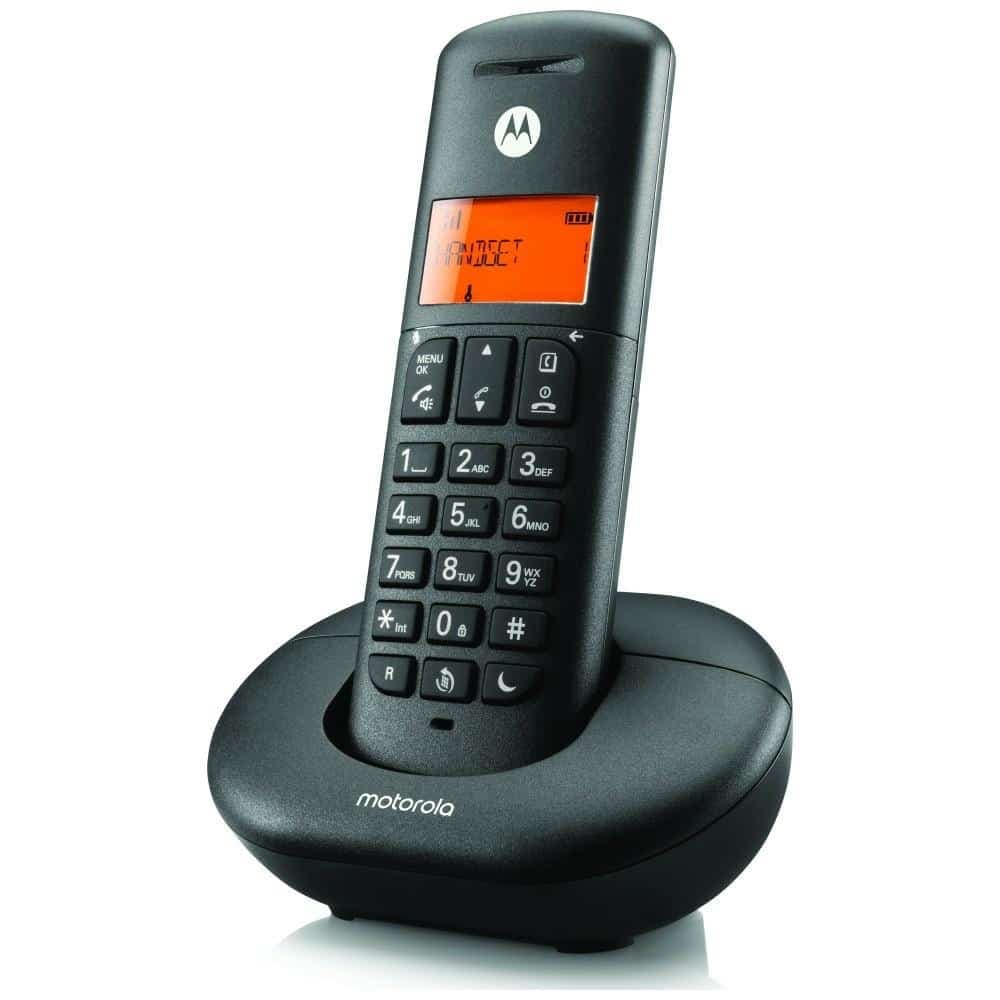 Ασύρματο τηλέφωνο σταθερής γραμμής Motorola E201 μαύρο 2