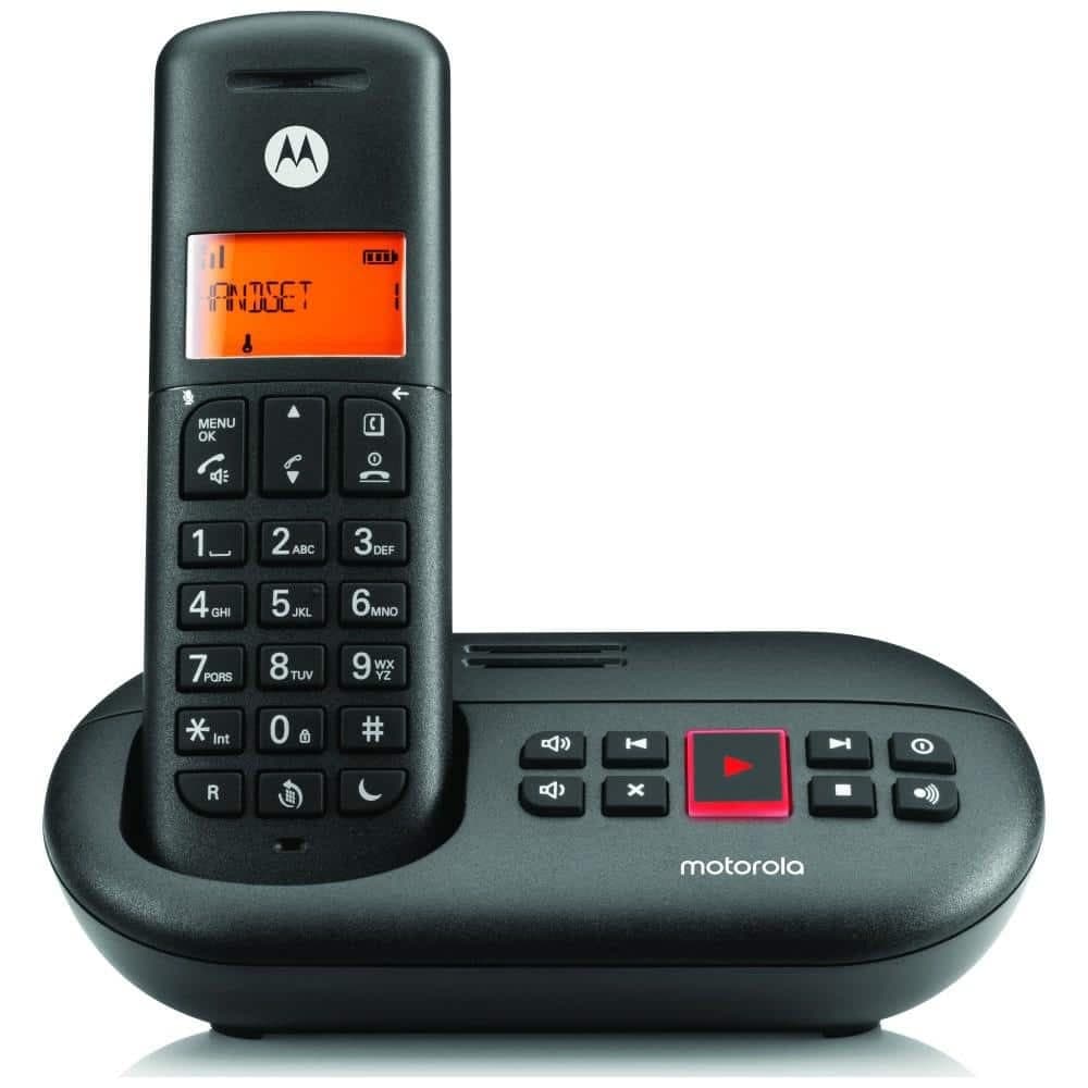 Ασύρματο τηλέφωνο με τηλεφωνητή Motorola E211 - Μαύρο