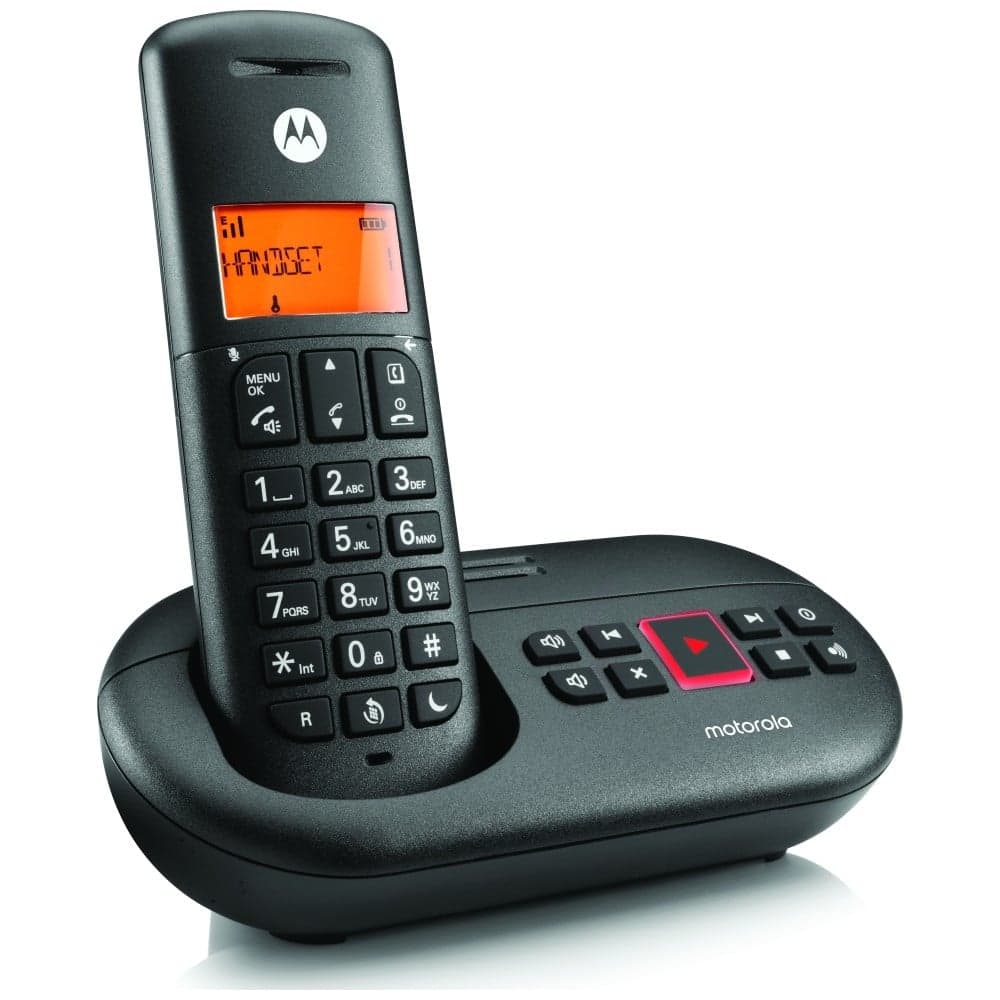 Ασύρματο τηλέφωνο με τηλεφωνητή Motorola E211 - Μαύρο 4