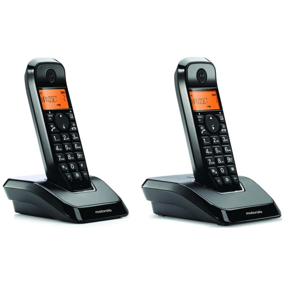 Σετ ασύρματων τηλεφώνων Motorola S1202, 2 τεμ., μαύρο 2