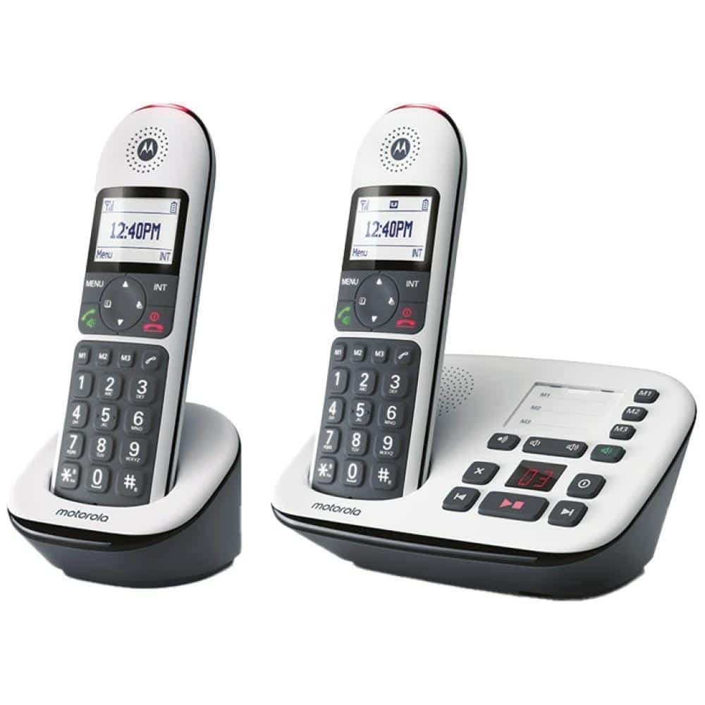 Σετ ασύρματων σταθερών τηλεφώνων Motorola CD5012 λευκά, 2 τεμ.