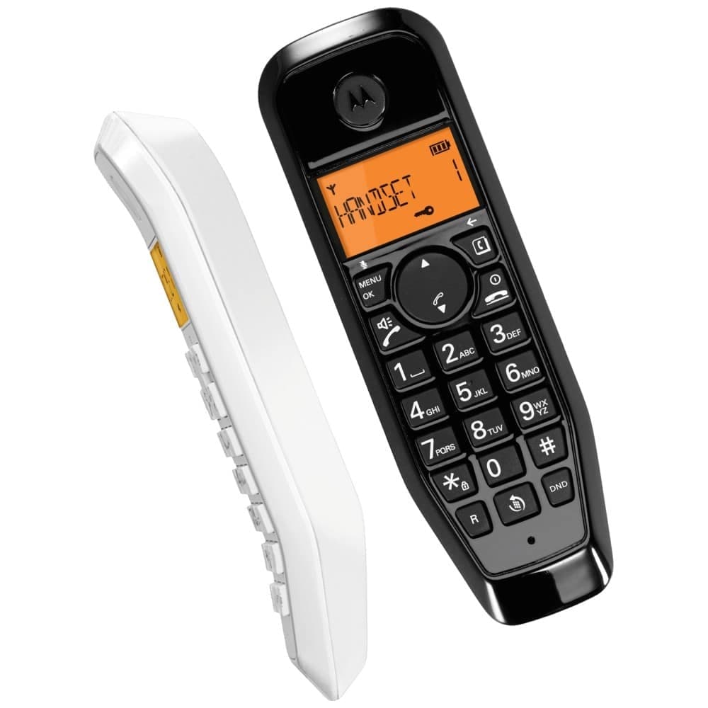 Σετ ασύρματων τηλεφώνων Motorola S1202, 2 τεμ., μαύρο-λευκό 2