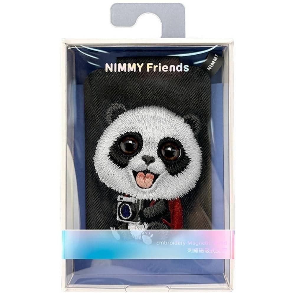 Μαγνητική βάση πορτοφολιού τηλεφώνου Nimmy New Big-Eye Cute Pets 2.0 Panda μαύρο 7