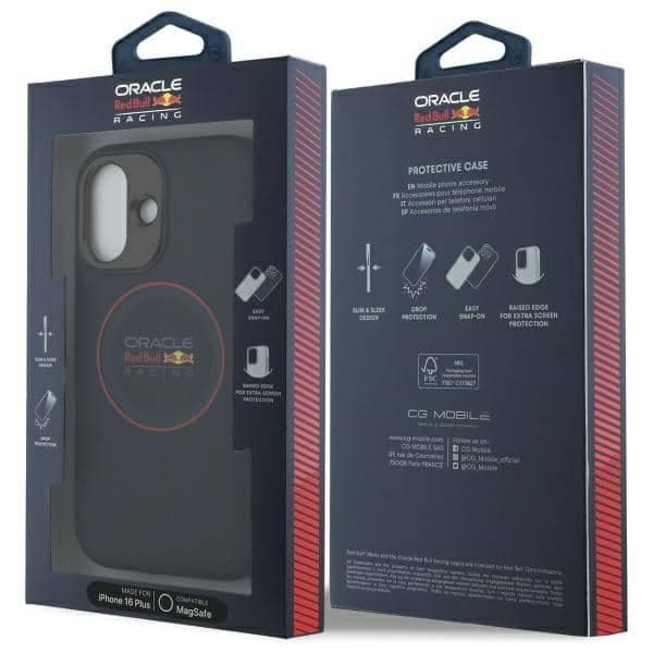 Red Bull Δέρμα Κόκκινος Δακτύλιος MagSafe - θήκη για Apple iPhone 16 Plus - Μπλε 8