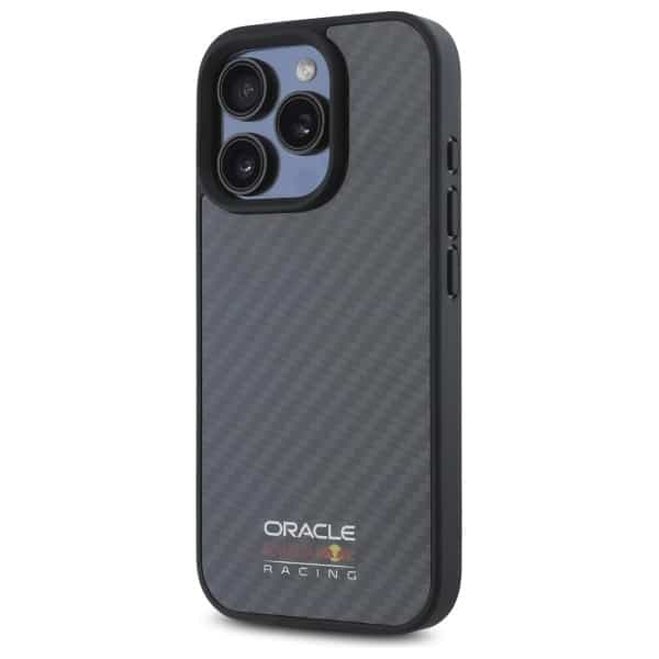 Red Bull Carbon Fiber Shiny Logo MagSafe - θήκη για Apple iPhone 16 Pro - Μαύρο 2