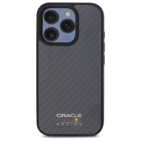 Red Bull Carbon Fiber Shiny Logo MagSafe - θήκη για Apple iPhone 16 Pro - Μαύρο 3