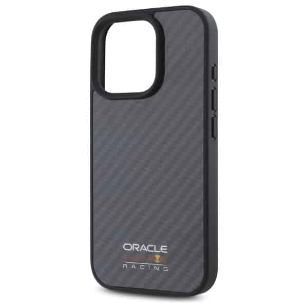 Red Bull Carbon Fiber Shiny Logo MagSafe - θήκη για Apple iPhone 16 Pro - Μαύρο 6