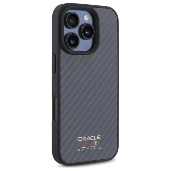 Red Bull Carbon Fiber Shiny Logo MagSafe - θήκη για Apple iPhone 16 Pro Max - Μαύρο 4