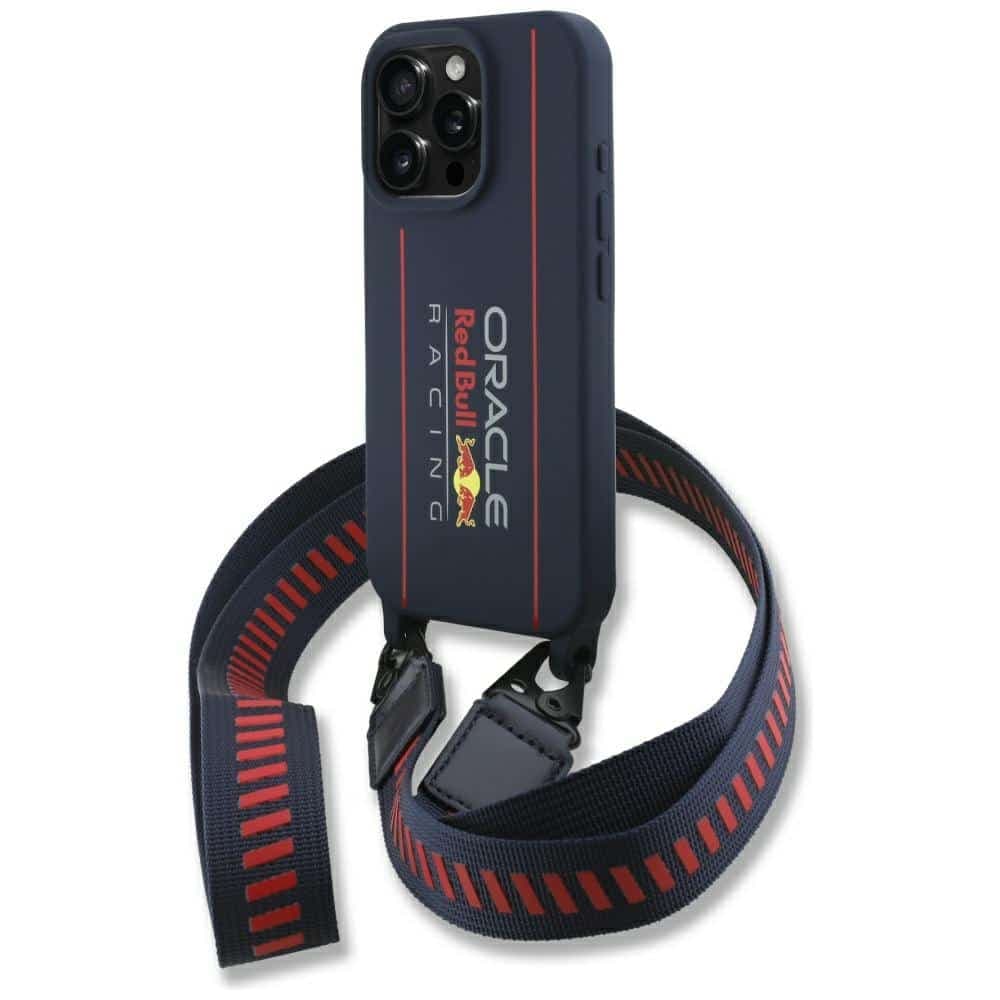 Red Bull Red Bull λουράκι σιλικόνης και κάθετο λογότυπο MagSafe - θήκη για Apple iPhone 16 Pro - Μπλε