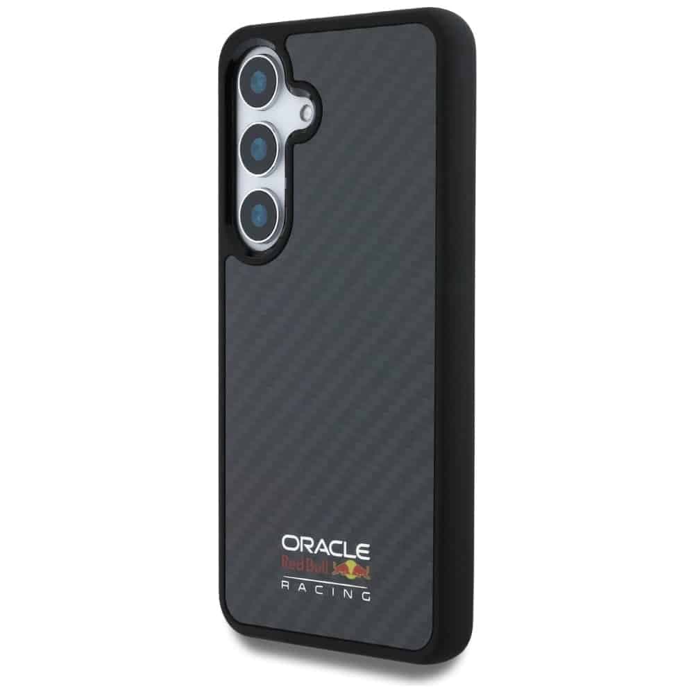 Red Bull Αυθεντική Ίνα Καρβόνου Σατέν Λογότυπο MagSafe - θήκη για Samsung Galaxy S25 - Μαύρο 2