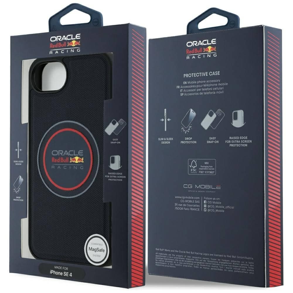 Red Bull Red Bull Meshed Logo και Κόκκινο Δαχτυλίδι MagSafe - θήκη για Apple iPhone 16e / 17e - Μπλε 8