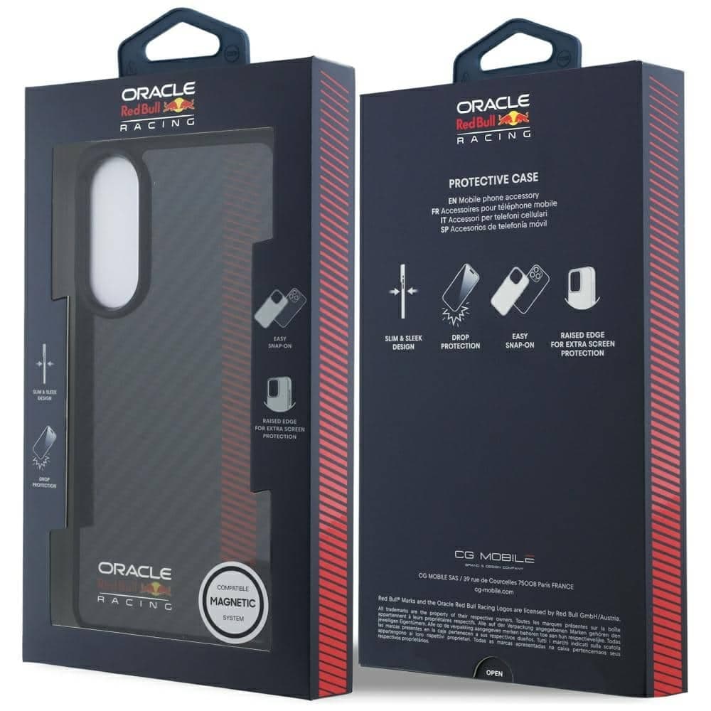 Red Bull Real Carbon Fiber Powerbar MagSafe - θήκη για Samsung Galaxy S25 Edge - Μαύρο 8